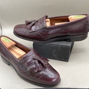 Elegant Burgundy Tassel Loafers for Men (LOT 416)